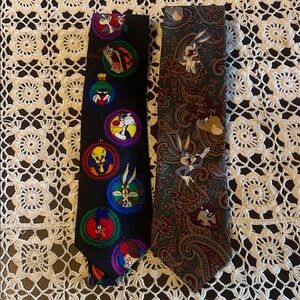 Vintage Warner Bros. Looney Tune Character Tie Pair